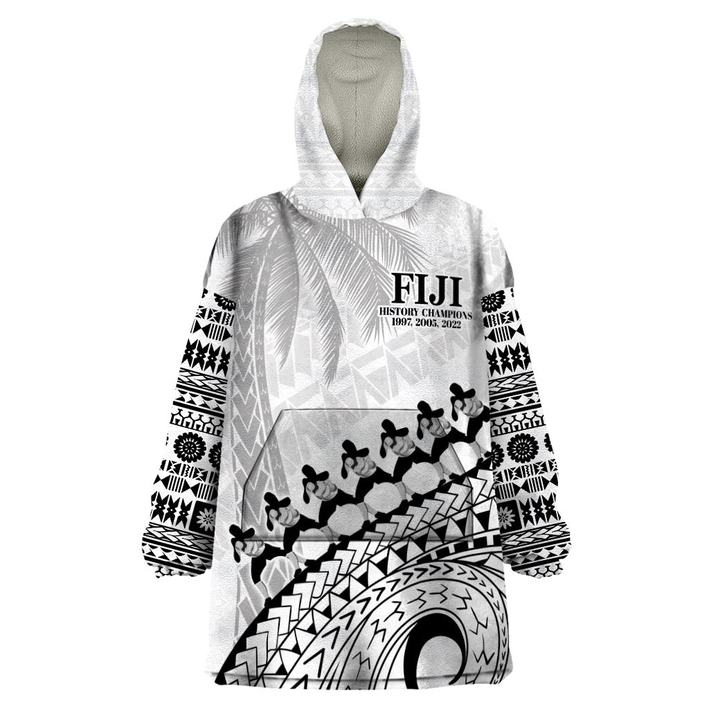 Custom Fiji Rugby Cibi Dance Wearable Blanket Hoodie Create History World Cup Sevens