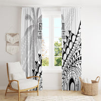 Custom Fiji Rugby Cibi Dance Window Curtain Create History World Cup Sevens