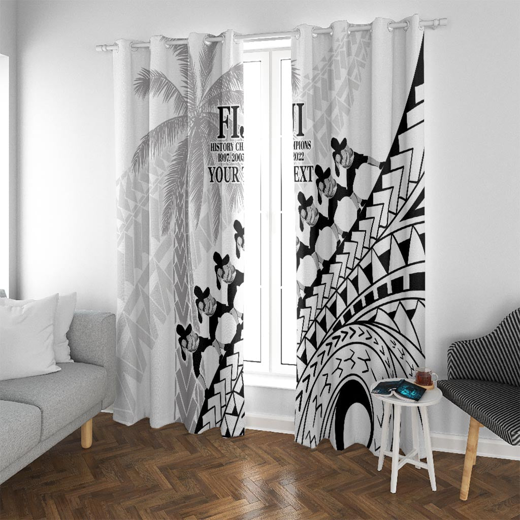Custom Fiji Rugby Cibi Dance Window Curtain Create History World Cup Sevens