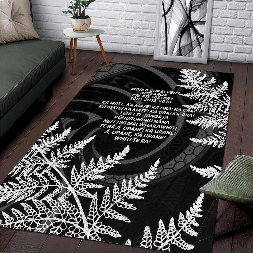 New Zealand Black Fern 7s Area Rug History World Cup Sevens