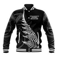 New Zealand Black Fern 7s Baseball Jacket History World Cup Sevens LT9 Unisex Black - Polynesian Pride