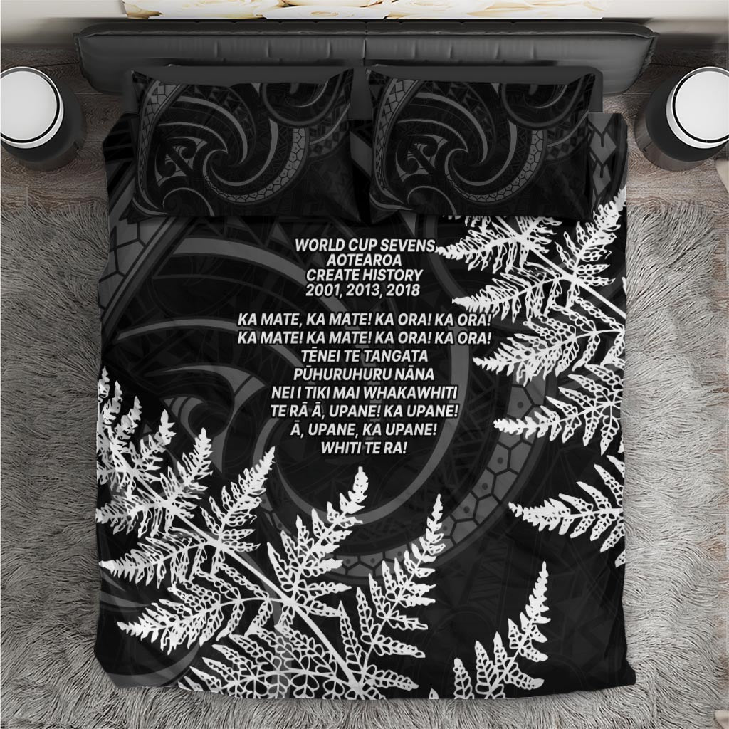 New Zealand Black Fern 7s Bedding Set History World Cup Sevens LT9 Black - Polynesian Pride
