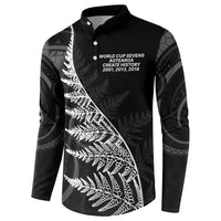 New Zealand Black Fern 7s Button Sweatshirt History World Cup Sevens LT9 - Polynesian Pride