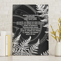 New Zealand Black Fern 7s Canvas Wall Art History World Cup Sevens LT9 Without Frame Black - Polynesian Pride