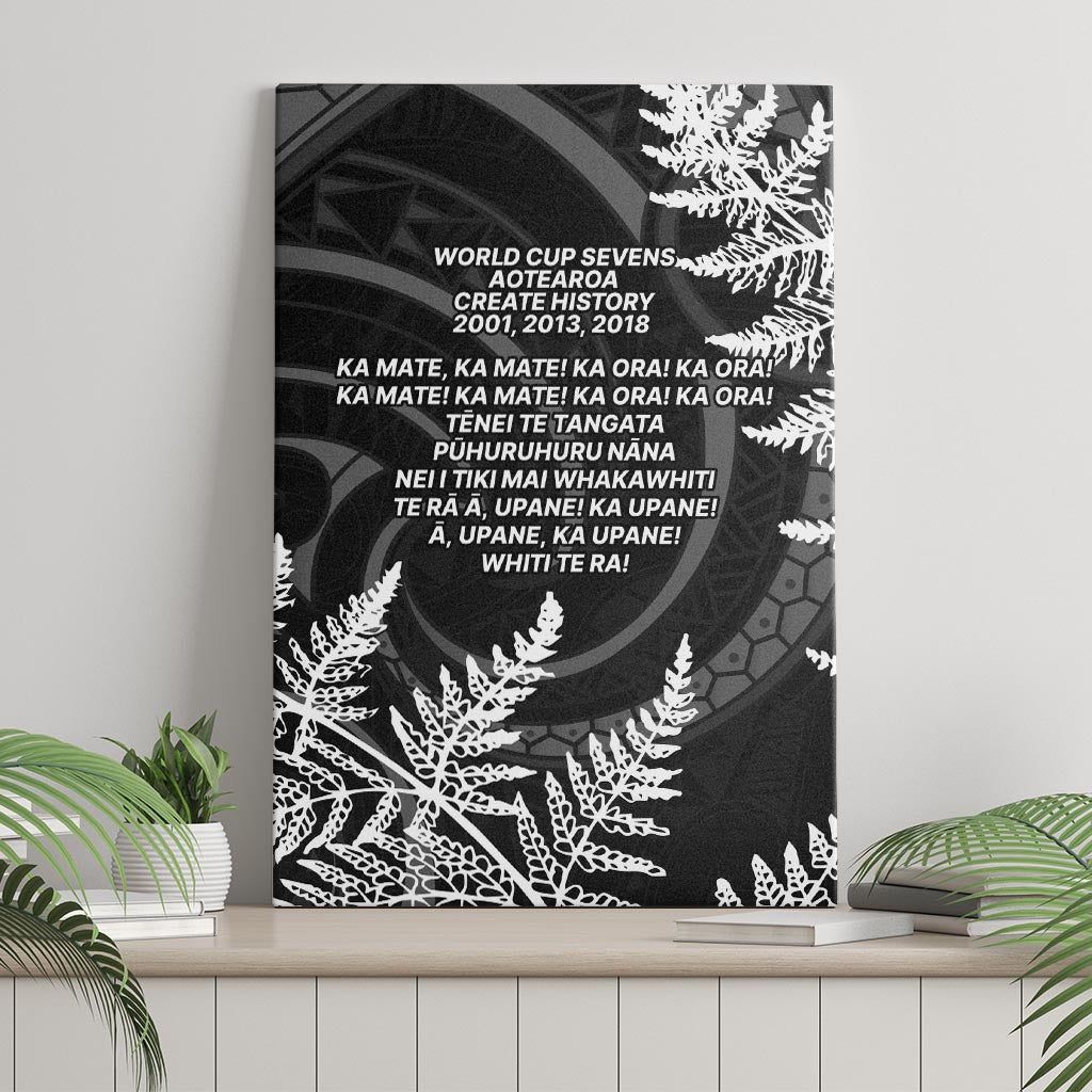 New Zealand Black Fern 7s Canvas Wall Art History World Cup Sevens LT9 - Polynesian Pride