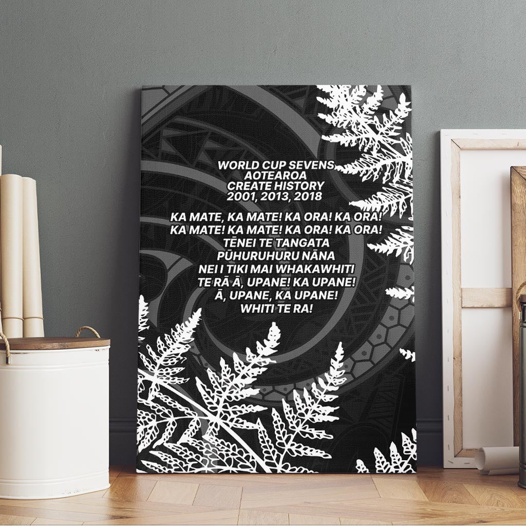 New Zealand Black Fern 7s Canvas Wall Art History World Cup Sevens LT9 - Polynesian Pride