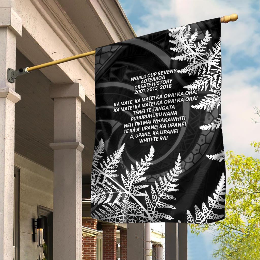 New Zealand Black Fern 7s Garden Flag History World Cup Sevens LT9 House Flag Black - Polynesian Pride