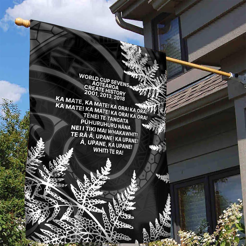 New Zealand Black Fern 7s Garden Flag History World Cup Sevens LT9 - Polynesian Pride
