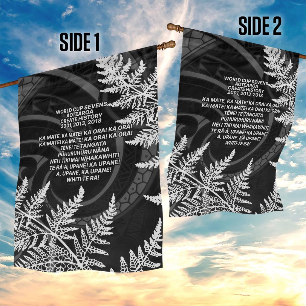 New Zealand Black Fern 7s Garden Flag History World Cup Sevens LT9 - Polynesian Pride