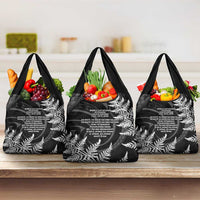 New Zealand Black Fern 7s Grocery Bag History World Cup Sevens LT9 3-pack One Size Black - Polynesian Pride