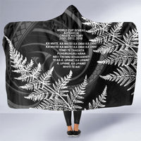 New Zealand Black Fern 7s Hooded Blanket History World Cup Sevens LT9 One Size Black - Polynesian Pride
