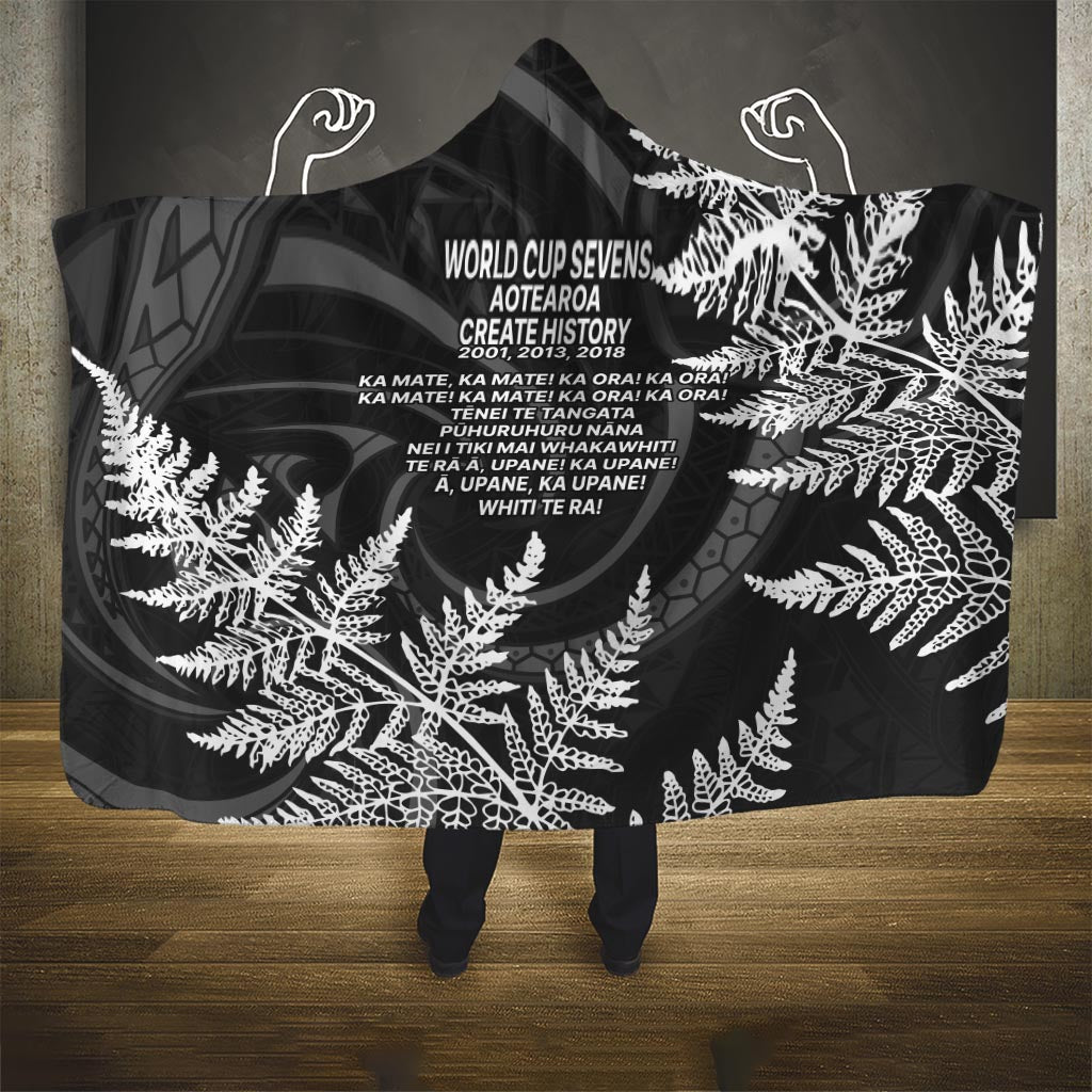 New Zealand Black Fern 7s Hooded Blanket History World Cup Sevens LT9 - Polynesian Pride