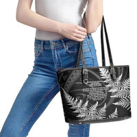 New Zealand Black Fern 7s Leather Tote Bag History World Cup Sevens LT9 - Polynesian Pride