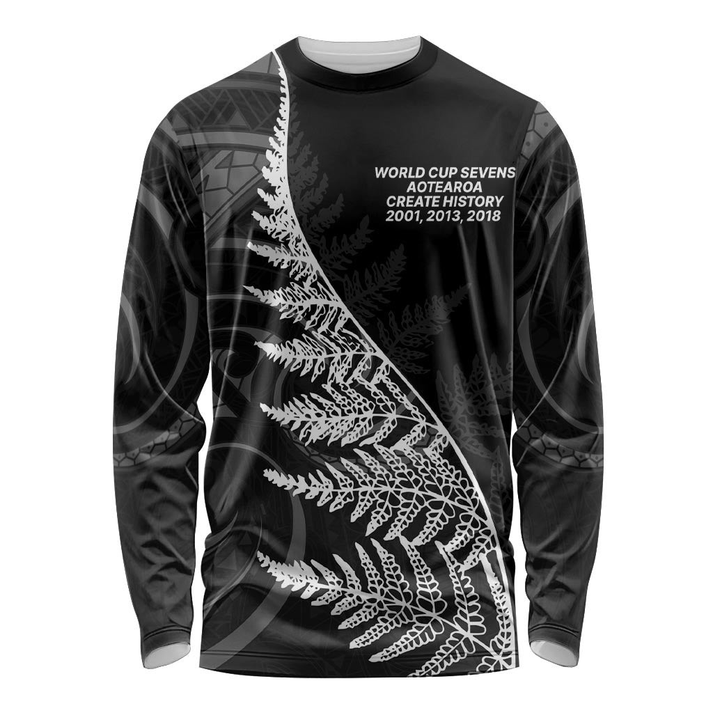 New Zealand Black Fern 7s Long Sleeve Shirt History World Cup Sevens