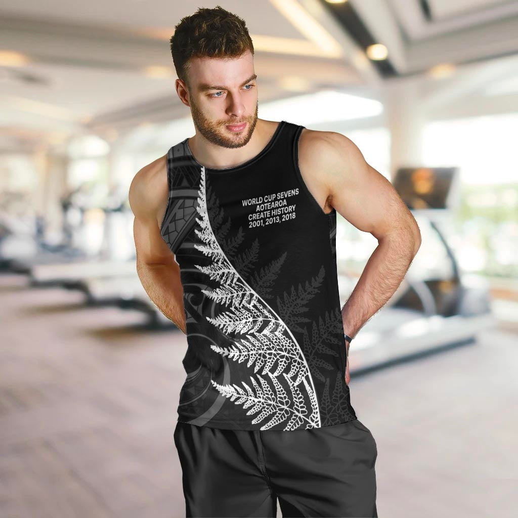 New Zealand Black Fern 7s Men Tank Top History World Cup Sevens