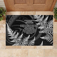 New Zealand Black Fern 7s Rubber Doormat History World Cup Sevens LT9 Black - Polynesian Pride