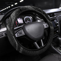 New Zealand Black Fern 7s Steering Wheel Cover History World Cup Sevens LT9 Universal Fit Black - Polynesian Pride