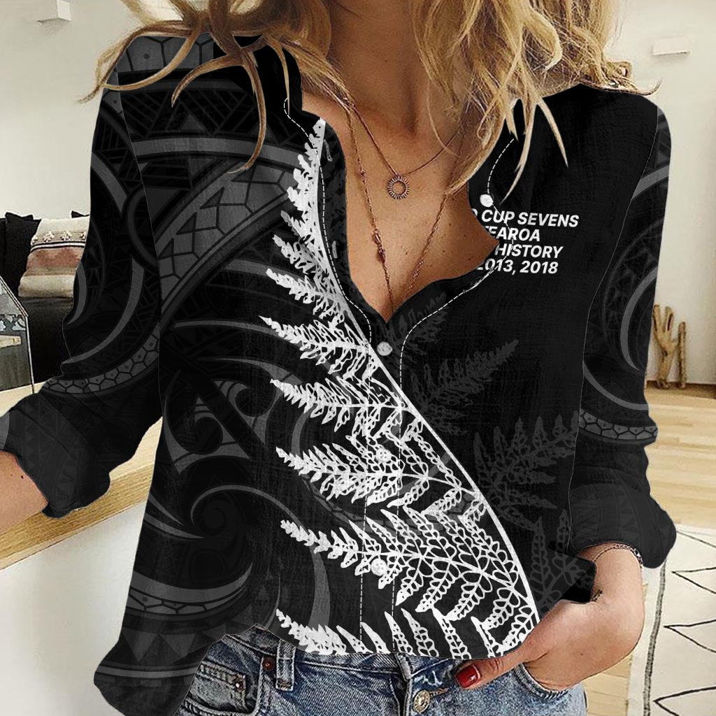 New Zealand Black Fern 7s Women Casual Shirt History World Cup Sevens