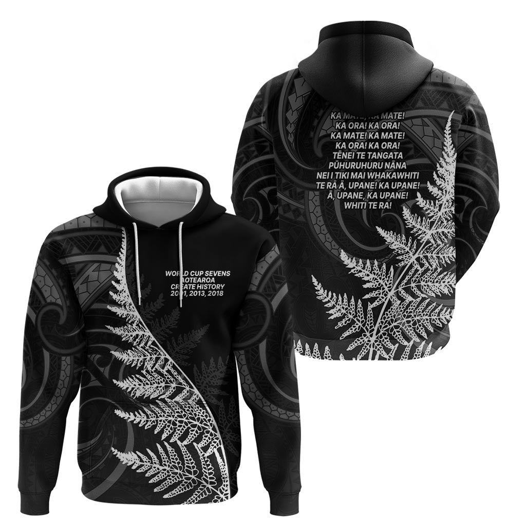 New Zealand Black Fern 7s Zip Hoodie History World Cup Sevens
