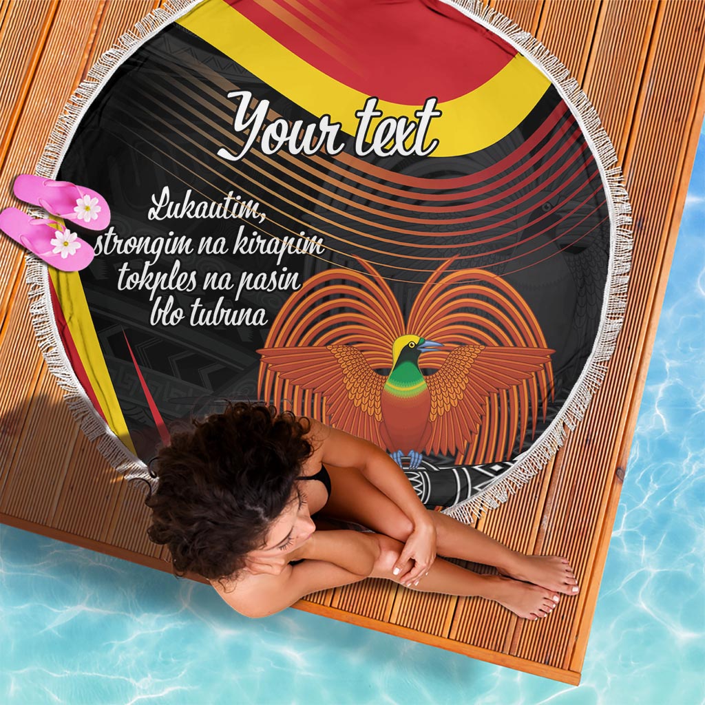Personalised Papua Niugini Tok Pisin Wik Beach Blanket LT9 - Polynesian Pride