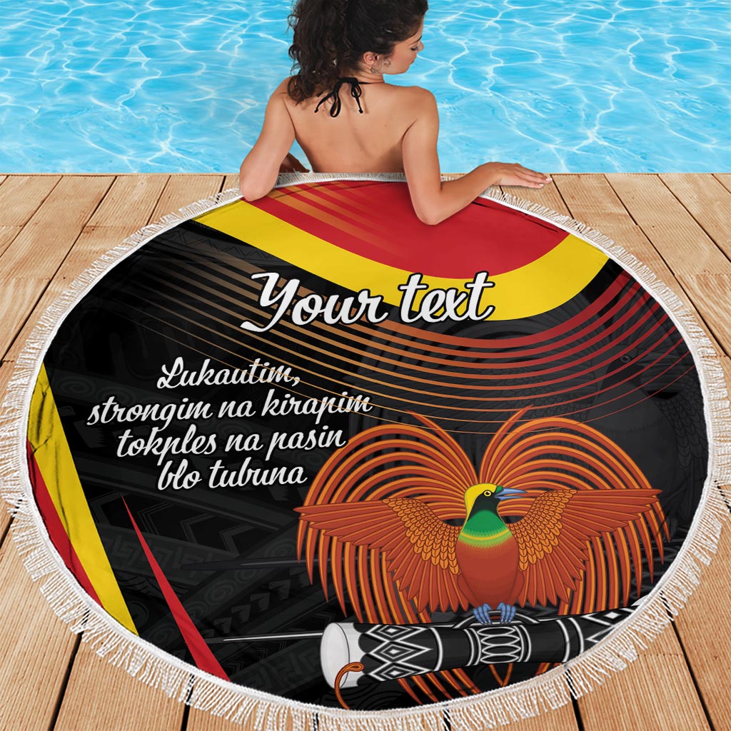 Personalised Papua Niugini Tok Pisin Wik Beach Blanket LT9 - Polynesian Pride
