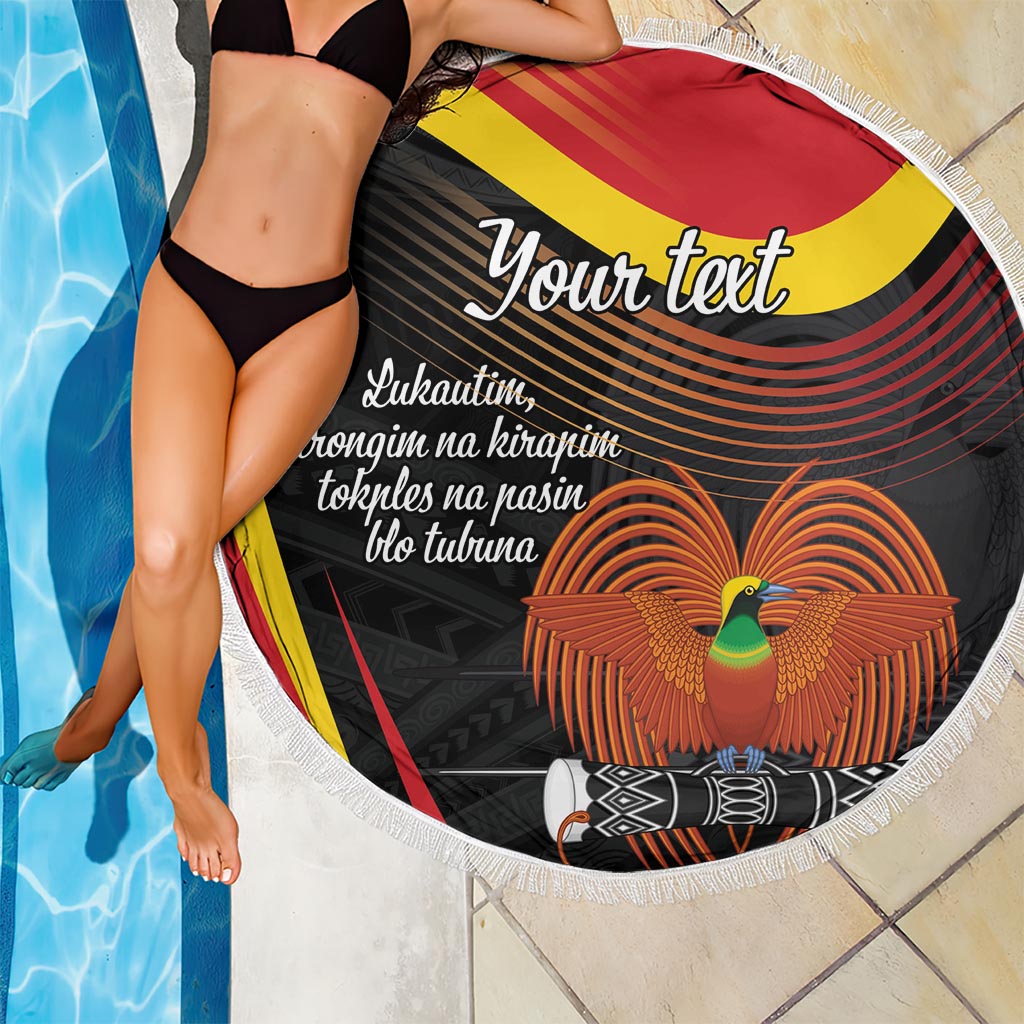 Personalised Papua Niugini Tok Pisin Wik Beach Blanket LT9 - Polynesian Pride