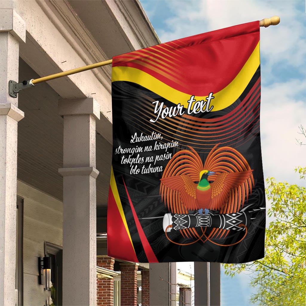 Personalised Papua Niugini Tok Pisin Wik Garden Flag LT9 House Flag Red - Polynesian Pride