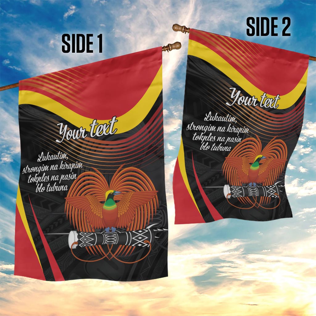 Personalised Papua Niugini Tok Pisin Wik Garden Flag LT9 - Polynesian Pride