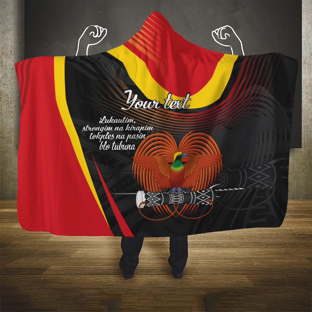 Personalised Papua Niugini Tok Pisin Wik Hooded Blanket LT9 - Polynesian Pride