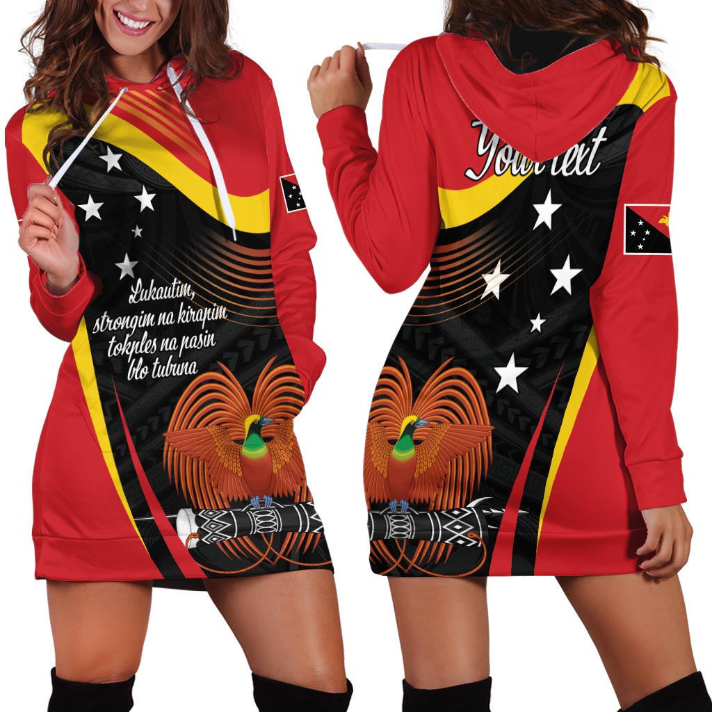 Personalised Papua Niugini Tok Pisin Wik Hoodie Dress LT9 - Polynesian Pride