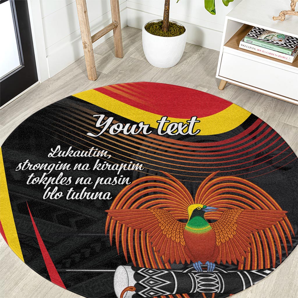 Personalised Papua Niugini Tok Pisin Wik Round Carpet