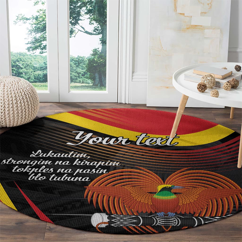 Personalised Papua Niugini Tok Pisin Wik Round Carpet