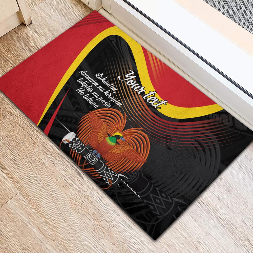 Personalised Papua Niugini Tok Pisin Wik Rubber Doormat LT9 - Polynesian Pride