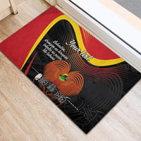 Personalised Papua Niugini Tok Pisin Wik Rubber Doormat LT9 - Polynesian Pride
