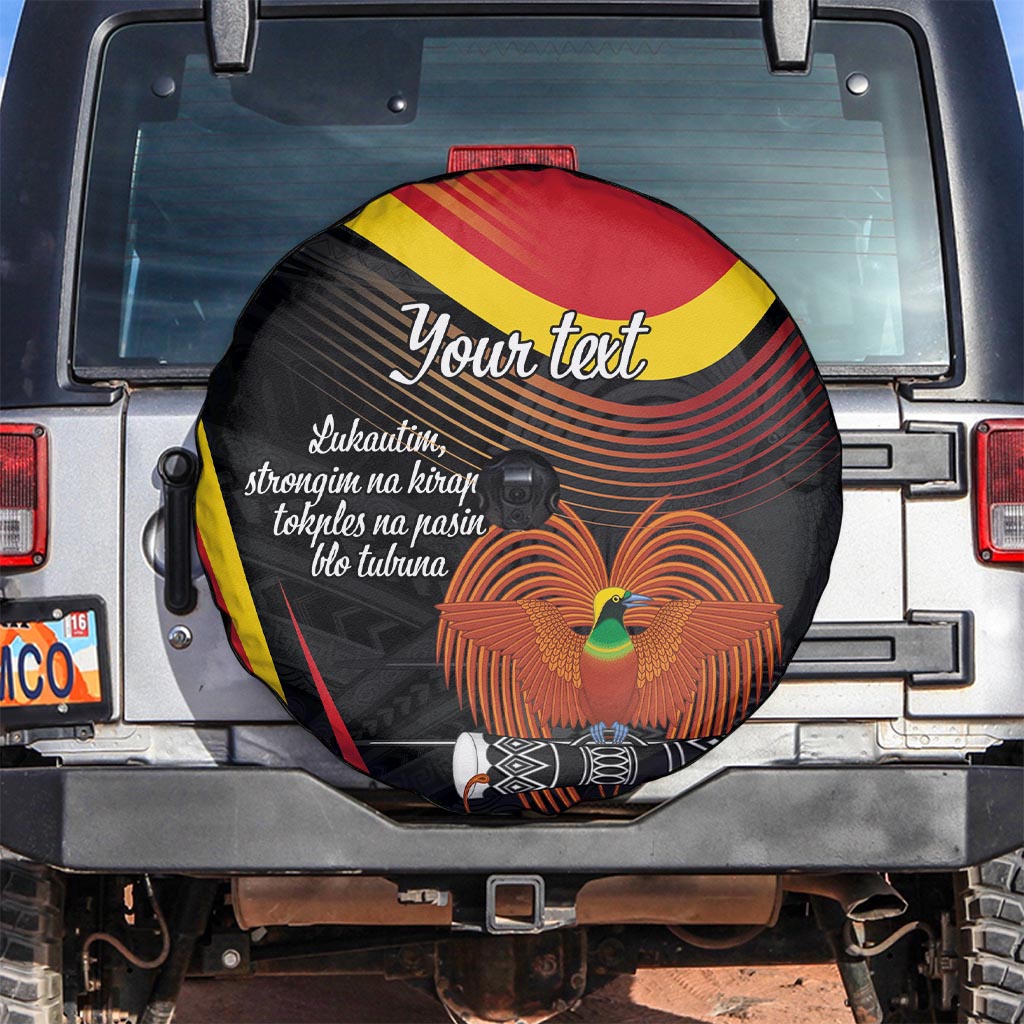 Personalised Papua Niugini Tok Pisin Wik Spare Tire Cover LT9 Red - Polynesian Pride