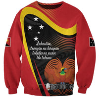 Personalised Papua Niugini Tok Pisin Wik Sweatshirt LT9 Unisex Red - Polynesian Pride