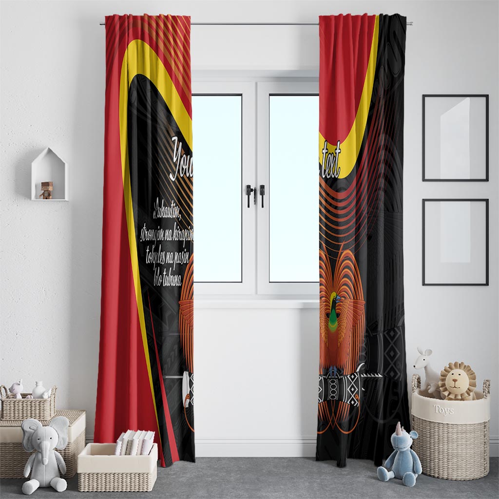Personalised Papua Niugini Tok Pisin Wik Window Curtain LT9 - Polynesian Pride