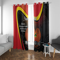 Personalised Papua Niugini Tok Pisin Wik Window Curtain LT9 With Grommets Red - Polynesian Pride
