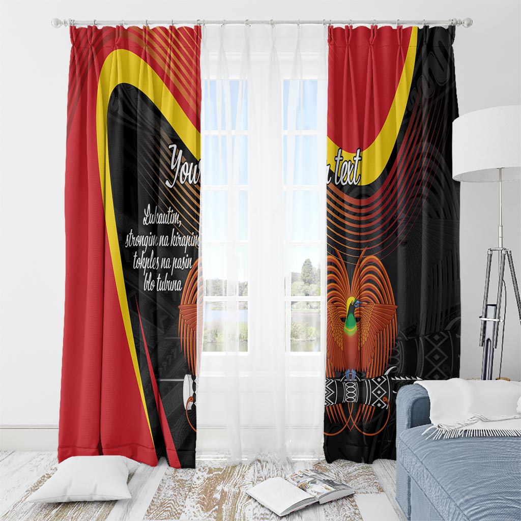 Personalised Papua Niugini Tok Pisin Wik Window Curtain LT9 - Polynesian Pride