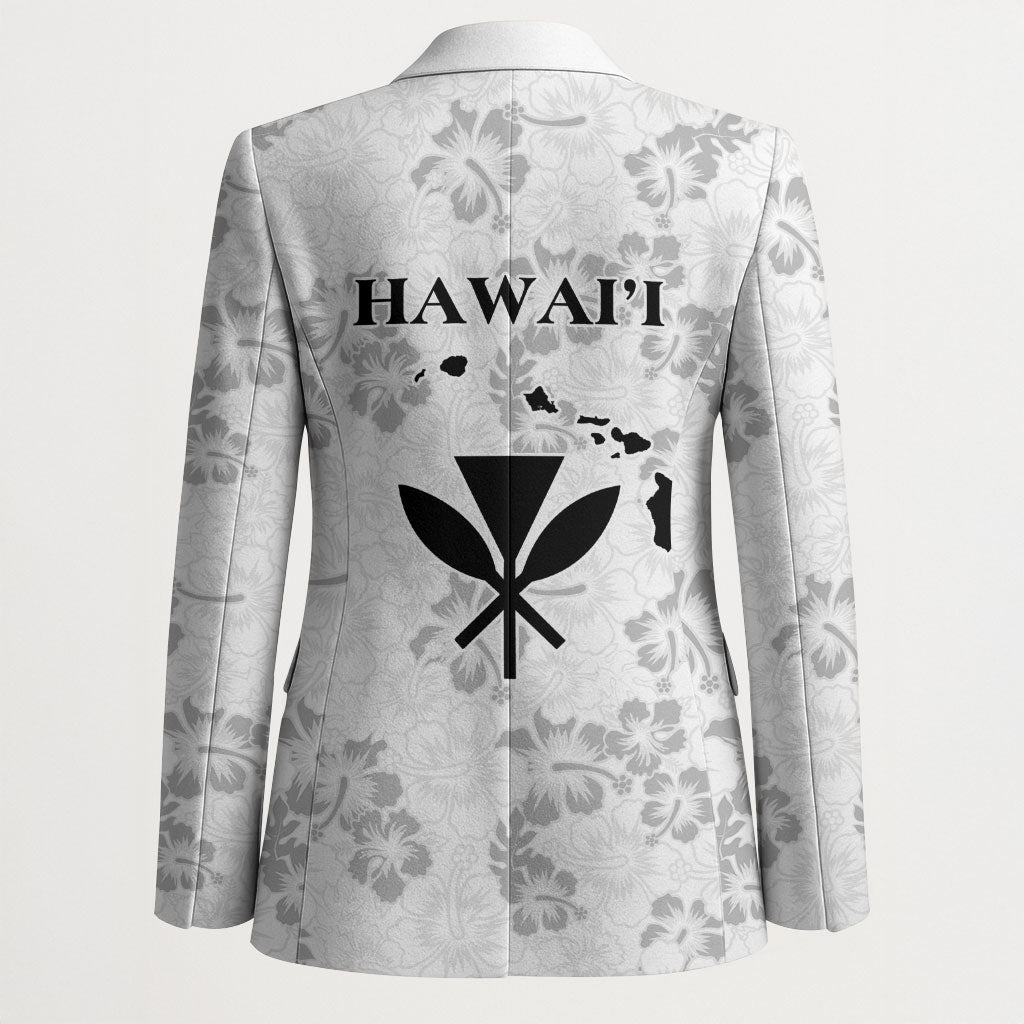 Hawaii Lei Kamehameha Blazer Ke'oke'o Seamless Pattern Hibiscus Flower