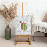 Hawaii Lei Kamehameha Canvas Wall Art Ke'oke'o Seamless Pattern Hibiscus Flower