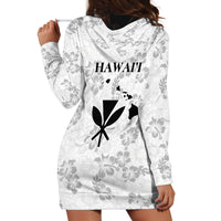 Hawaii Lei Kamehameha Hoodie Dress Ke'oke'o Seamless Pattern Hibiscus Flower LT9 - Polynesian Pride