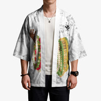 Hawaii Lei Kamehameha Kimono Ke'oke'o Seamless Pattern Hibiscus Flower