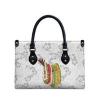 Hawaii Lei Kamehameha Leather Bag Ke'oke'o Seamless Pattern Hibiscus Flower