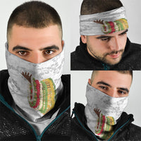 Hawaii Lei Kamehameha Neck Gaiter Ke'oke'o Seamless Pattern Hibiscus Flower