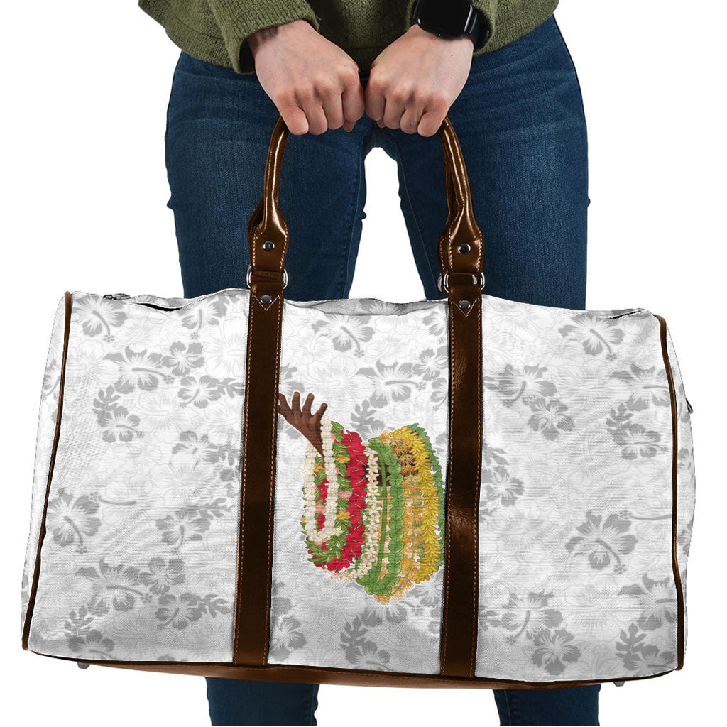 Hawaii Lei Kamehameha Travel Bag Ke'oke'o Seamless Pattern Hibiscus Flower