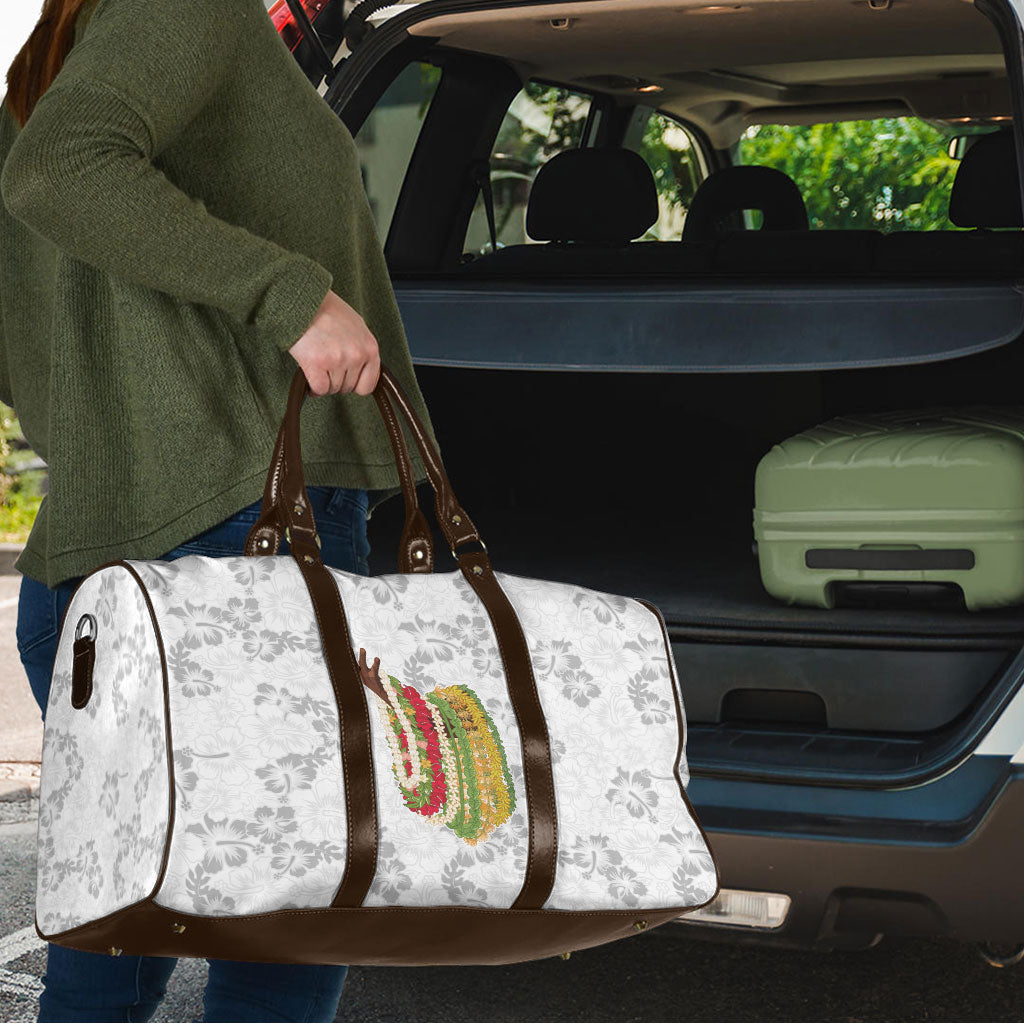 Hawaii Lei Kamehameha Travel Bag Ke'oke'o Seamless Pattern Hibiscus Flower