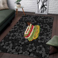 Hawaii Lei Kamehameha Area Rug Ele'ele Seamless Pattern Hibiscus Flower