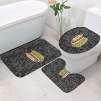Hawaii Lei Kamehameha Bathroom Set Ele'ele Seamless Pattern Hibiscus Flower