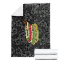 Hawaii Lei Kamehameha Blanket Ele'ele Seamless Pattern Hibiscus Flower